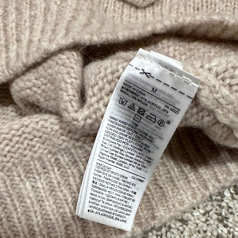 GAP Women's Light Brown Cardigan Sweater - Picture 7 of 9